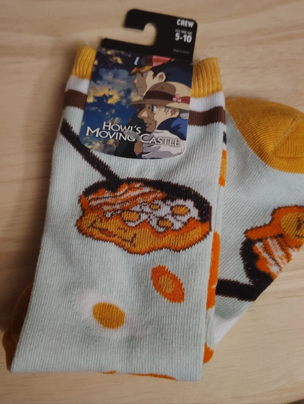 Howl's Moving Castle Studio Ghibli Calcifer Bacon Socks Anime
